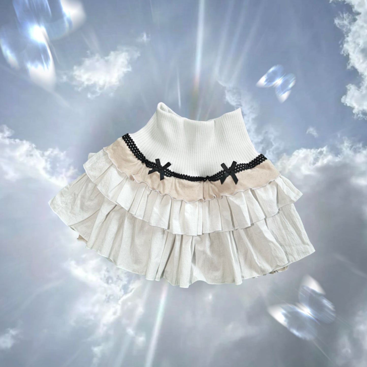 ruffle knit skirt