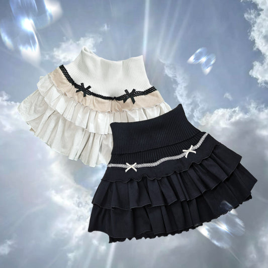 ruffle knit skirt
